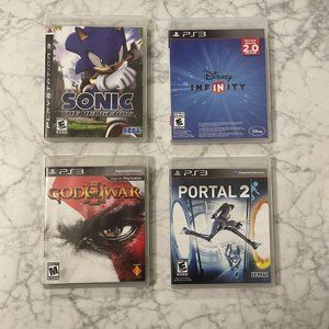 BUNDLE: Sonic the Hedgehog+Disney Infinity 2.0+God of War 3+Portal 2 Video Games